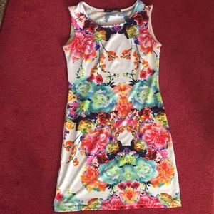 Tunic dress flowered dress